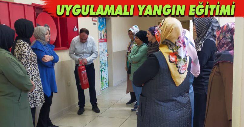 Çilimli’de uygulamalı yangın eğitimleri başladı