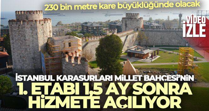 İstanbul Karasurları Millet Bahçesi'nin 1. etabı 1,5 ay sonra hizmete açılıyor