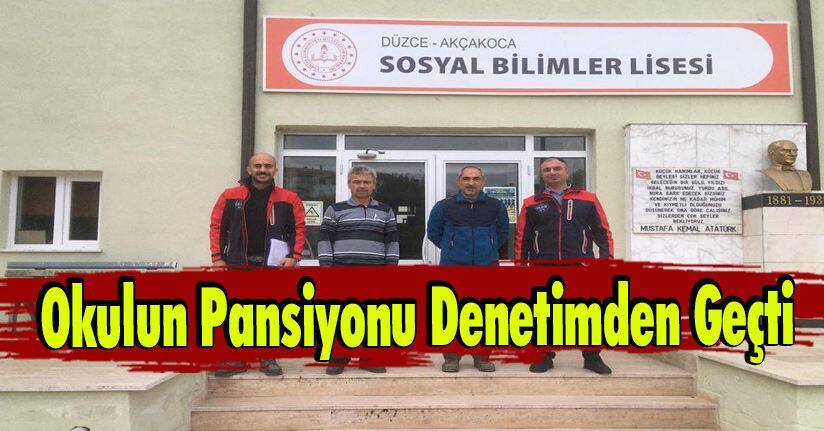 Okulun Pansiyonu Denetimden Geçti