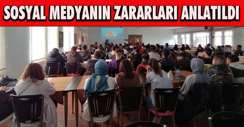 Üniversite öğrencilerine sosyal medyanın zararları anlatıldı