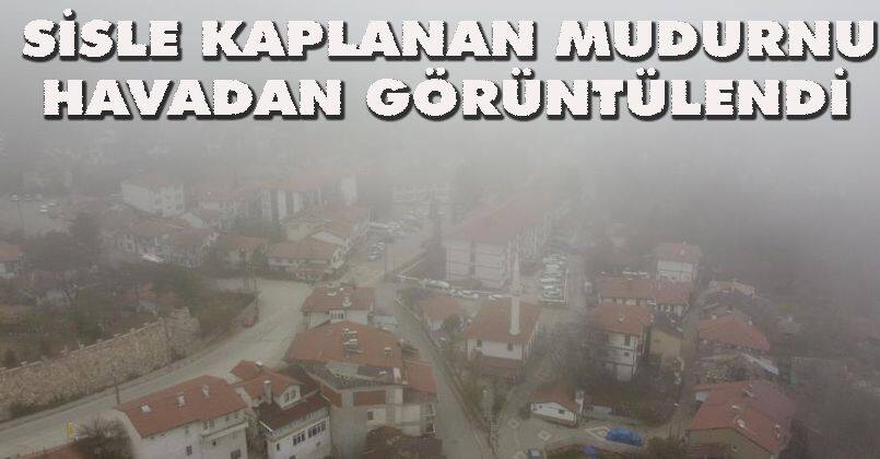 Sisle kaplanan Mudurnu havadan görüntülendi
