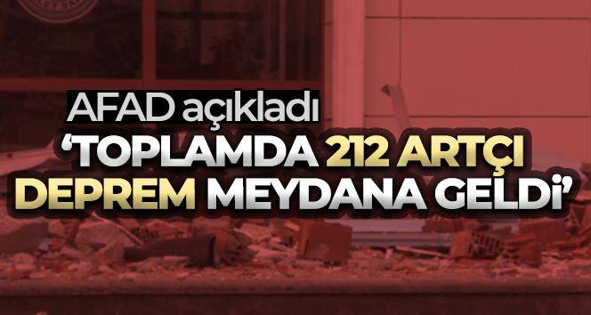 AFAD: 'Gölyaka İlçesi'nde an itibarıyla toplamda 212 artçı deprem meydana geldi'