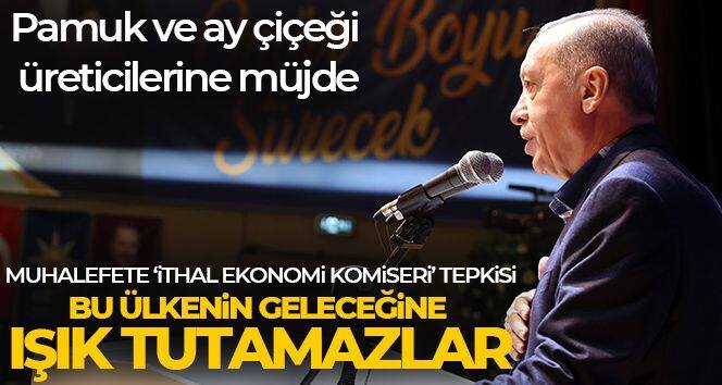 Cumhurbaşkanı Erdoğan'dan pamuk ve ay çiçek müjdesi