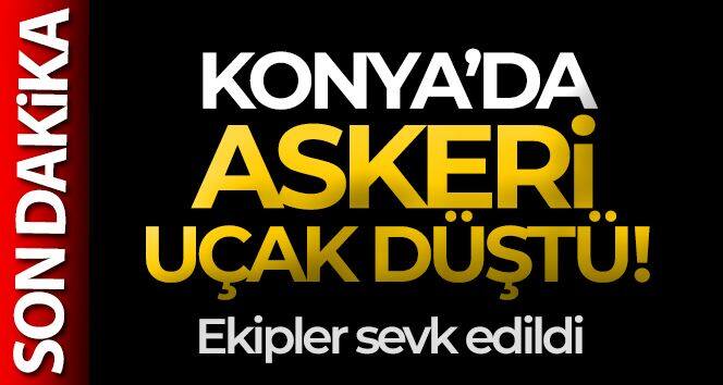 Konya'da Türk Yıldızları'na ait uçak düştü, pilot atlayarak kurtuldu