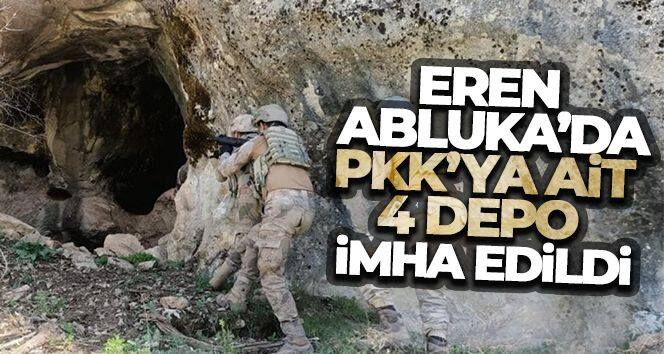 Eren Abluka'da PKK'ya ait 4 depo imha edildi