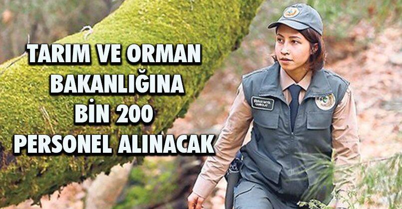 Tarım ve Orman Bakanlığına bin 200 personel alınacak