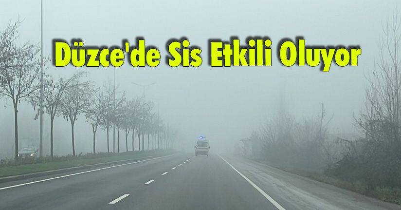 Düzce'de Sis Etkili Oluyor