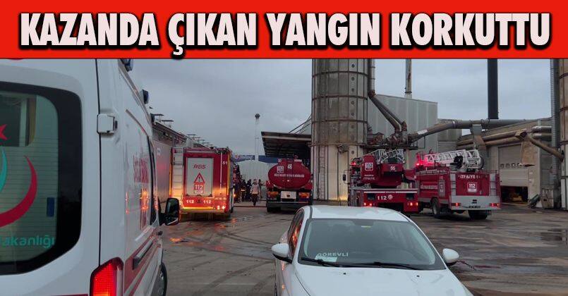 Fabrika yangınına hızla müdahale