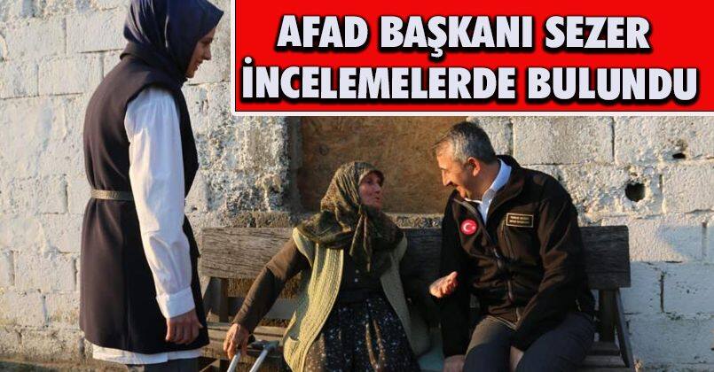 AFAD Başkanı Sezer, Düzce'de incelemelerde bulundu