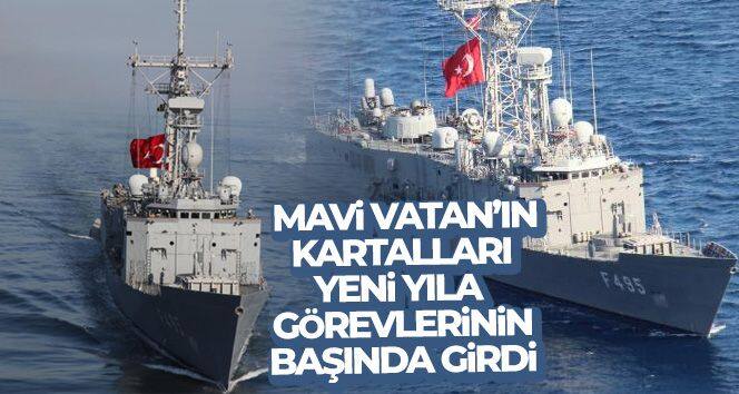 Mavi Vatan'ın Çelik Kalesi TCG Gediz'de yeni yıl manzaraları