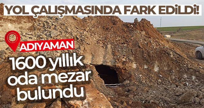 Yol çalışmasında 1600 yıllık oda mezar bulundu