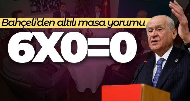 MHP lideri Bahçeli: '(Altılı Masa) 6 çarpı sıfır, eşittir sıfır'