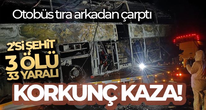 Mersin'deki otobüs kazası: 2'si şehit 3 ölü, 33 yaralı