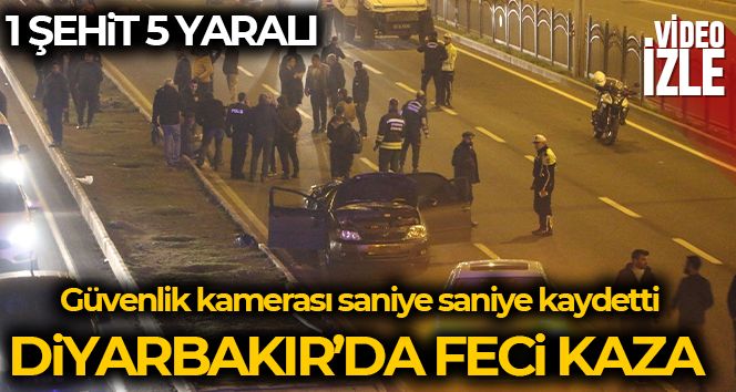 Diyarbakır'da feci kaza:1 şehit, 5 yaralı