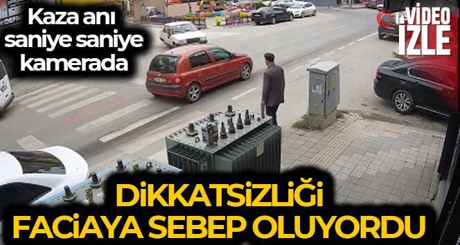 İki otomobilin çarpıştığı kazada faciadan dönüldü