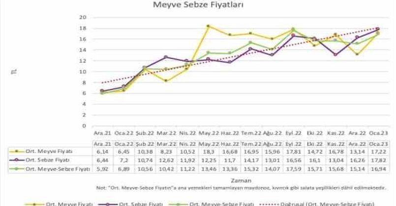 Türk-İş Sendikası 2023 yılı Ocak ayının açlık ve yoksulluk sınırı oranlarını paylaştı