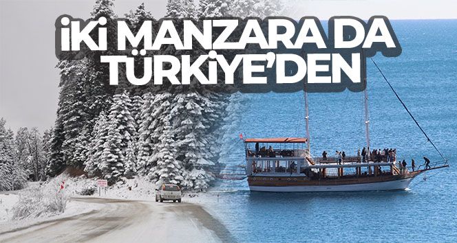 Türkiye'de kar ve soğuk, Antalya'da deniz keyfi
