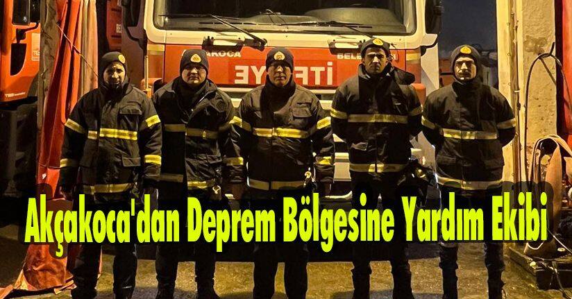 Akçakoca'dan Deprem Bölgesine Yardım Ekibi