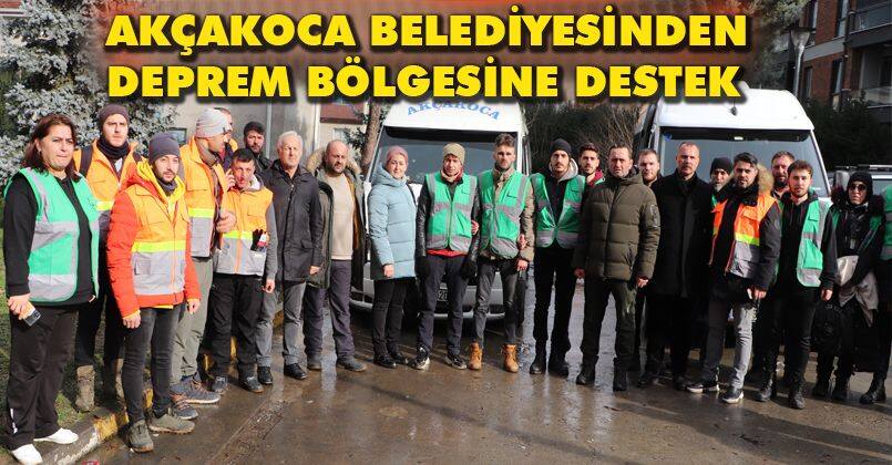 Akçakoca Belediyesinden Deprem Bölgesine Destek