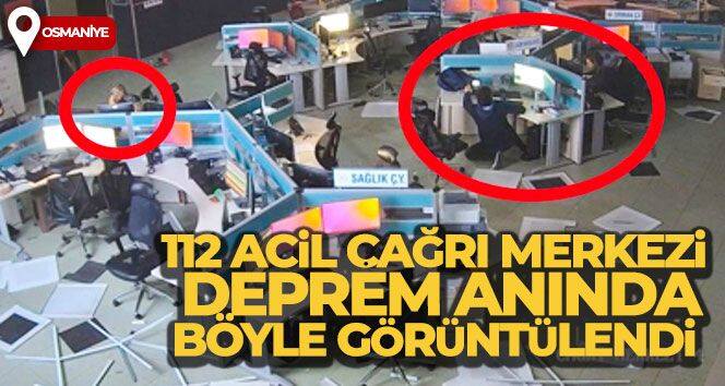 112 Acil Çağrı Merkezi, deprem anında böyle görevine devam etti