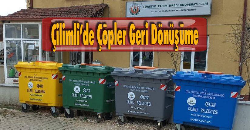 Çilimli’de Çöpler Geri Dönüşüme