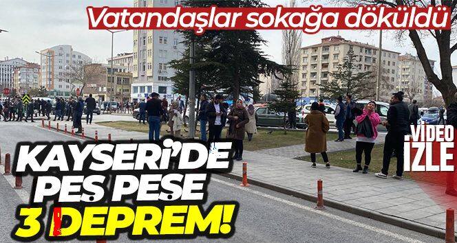 Kayseri'de 4,7 ve 4,4 büyüklüğünde depremler