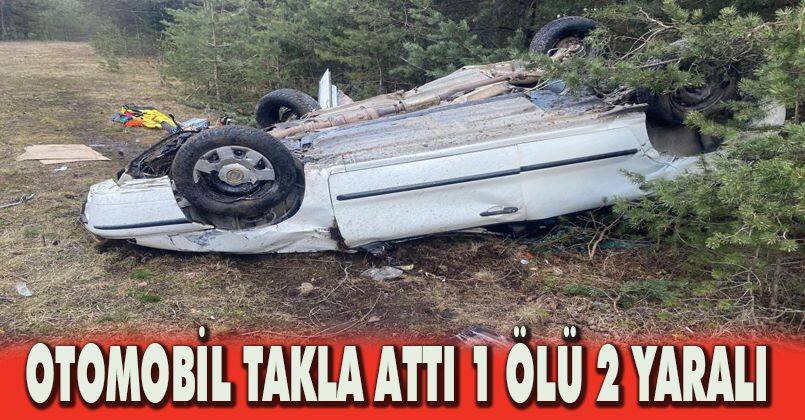 Otomobil takla attı: 1 ölü, 2 yaralı