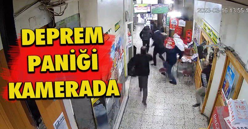 Deprem paniği kamerada: Pasajdan böyle çıktılar