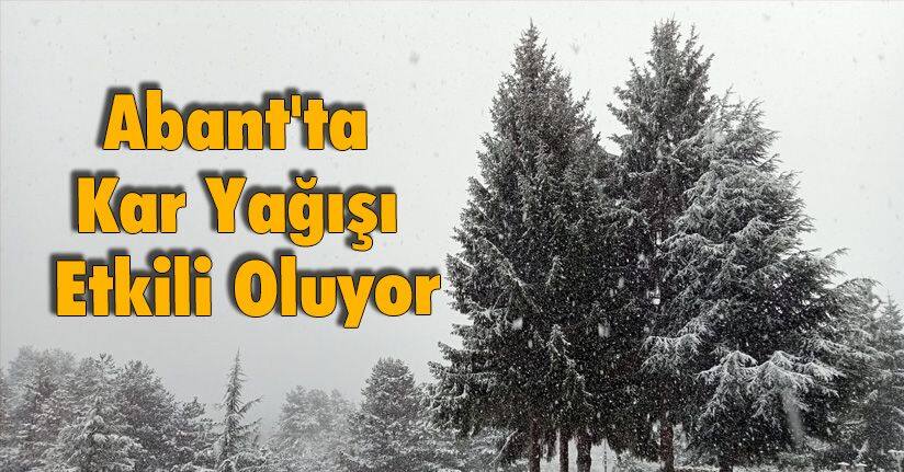 Abant'ta Kar Yağışı Etkili Oluyor