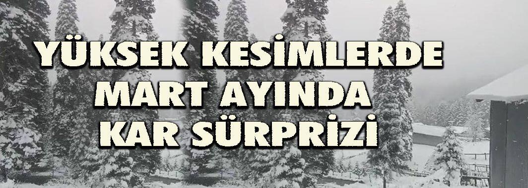 Düzce'de Mart Ayında Kar Sürprizi