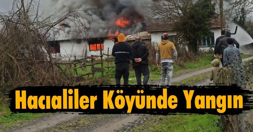 Hacıaliler Köyünde Yangın