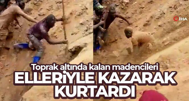 Toprak altında kalan madencileri elleriyle kazarak kurtardı