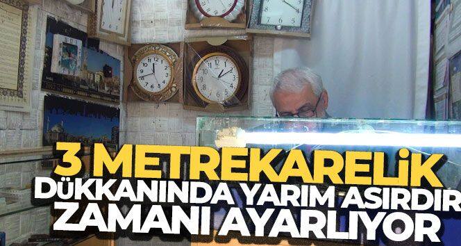 Kırıkkale'de 3 metrekarelik dükkanında yarım asırdır zamanı ayarlıyor