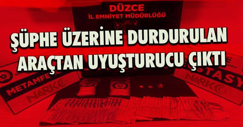 Şüphe üzerine durdurulan araçtan uyuşturucu çıktı