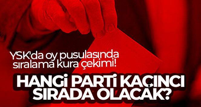 Oy pusulasındaki yerler belli oldu! Hangi parti, kaçıncı sırada olacak?