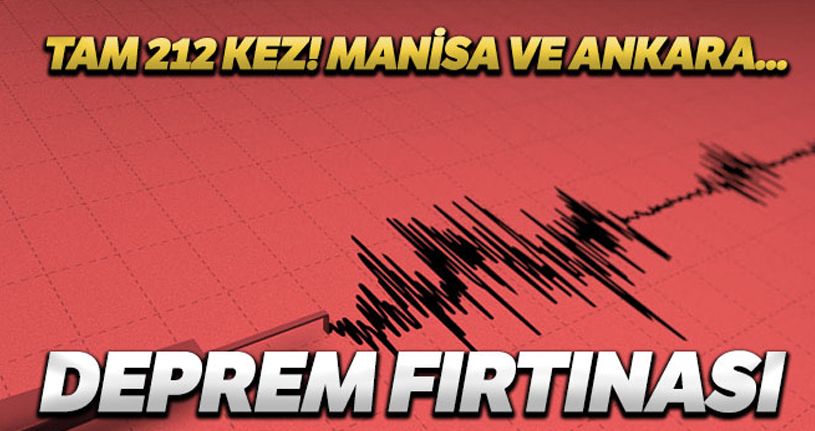 Ankara'da 10 Manisa'da 212 artçı deprem