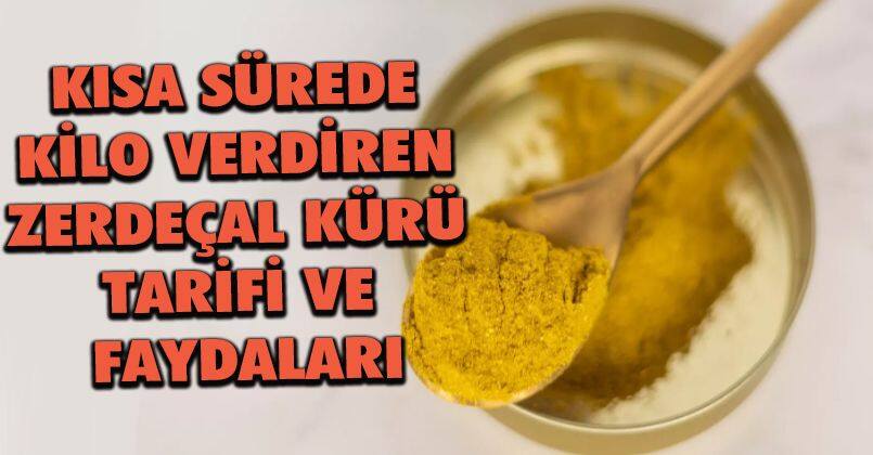 Kısa sürede kilo verdiren zerdeçal kürü tarifi ve faydaları