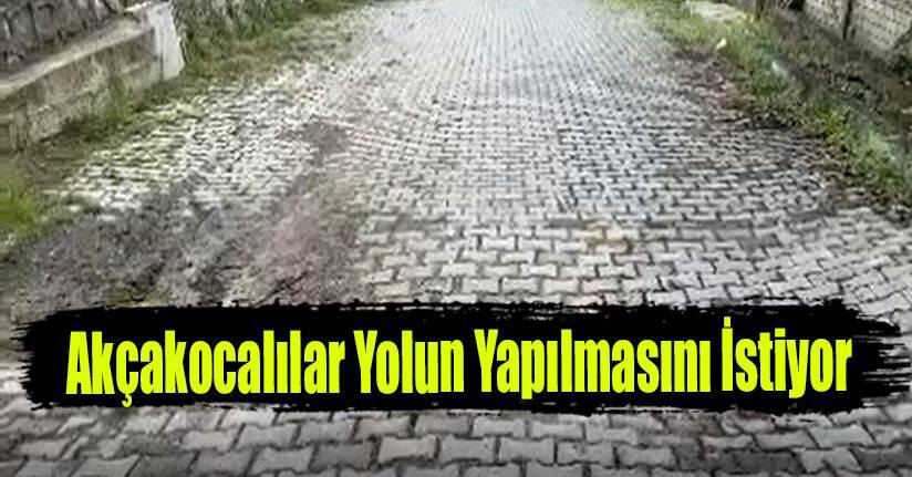Akçakocalılar Yolun Yapılmasını İstiyor