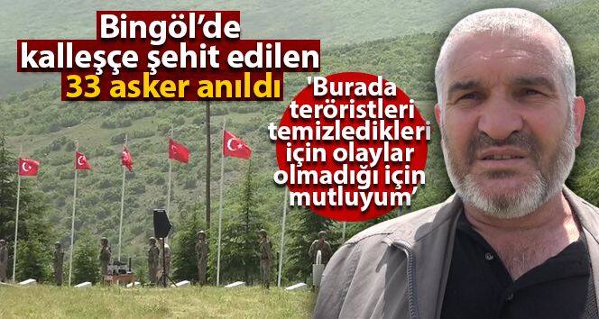 Bingöl'de kalleşçe şehit edilen 33 asker anıldı