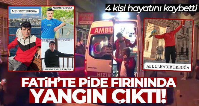 Fatih'te pide fırınında yangın çıktı