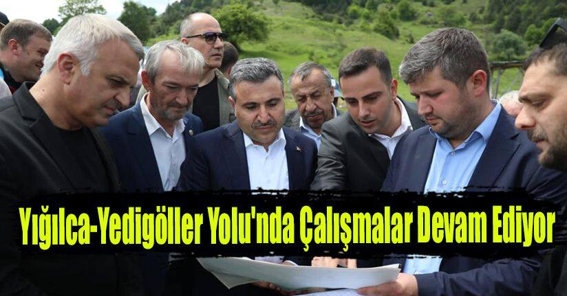 Yığılca-Yedigöller Yolu'nda Çalışmalar Devam Ediyor