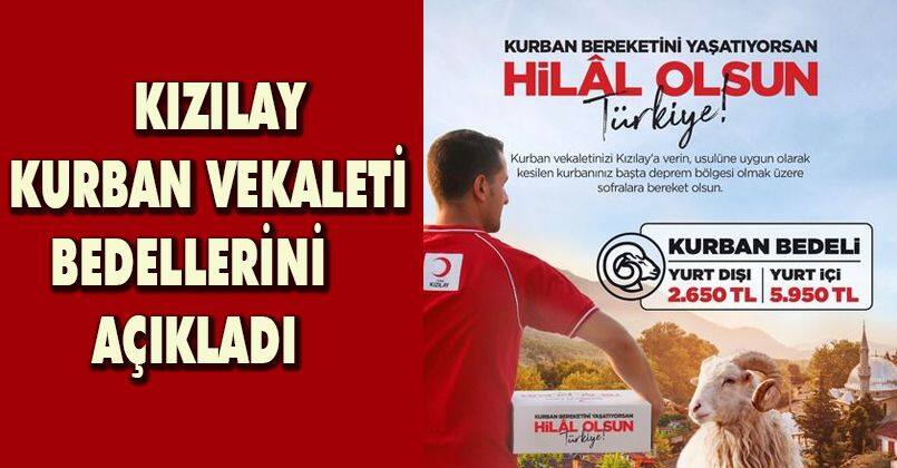 Kızılay kurban vekaleti bedellerini açıkladı