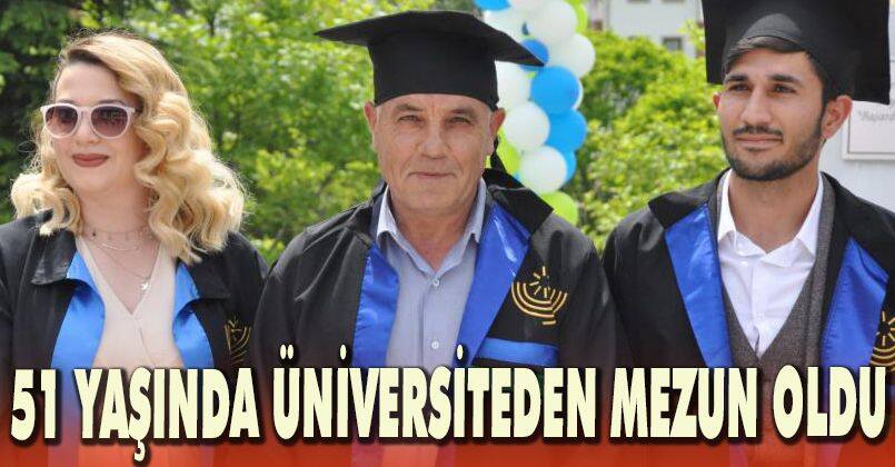 51 yaşında üniversiteden mezun oldu