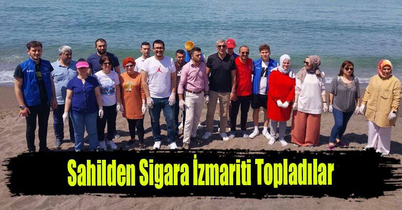 Sahilden Sigara İzmariti Topladılar