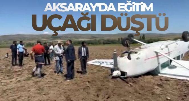 Aksaray'da eğitim uçağı düştü