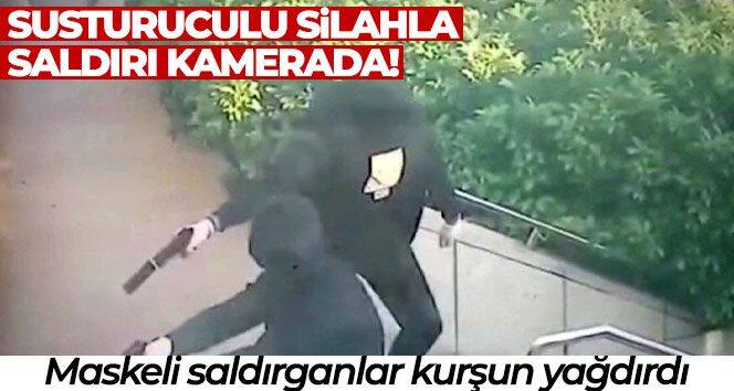 Şişli'de susturuculu silahla saldırı kamerada: Maskeli saldırganlar kurşun yağdırdı