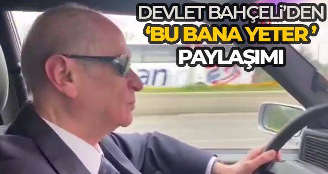 Devlet Bahçeli'den klasik otomobiliyle 'Bu bana yeter' paylaşımı