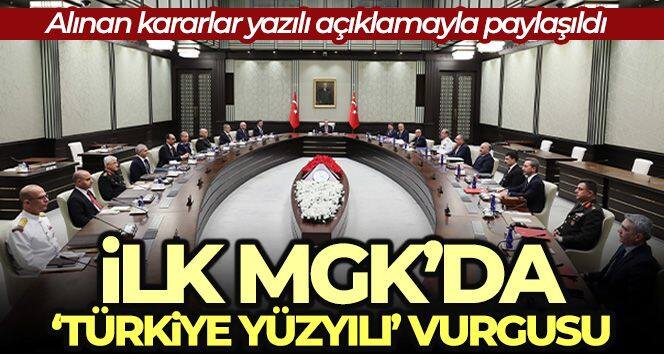 MGK Bildirisi 'Ülkemizin güvenliğini, huzurunu ve refahını sağlamaya yönelik adımlar aynı kararlılıkla atılacak'