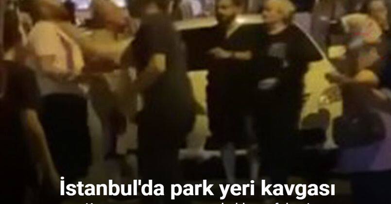 İstanbul’da komşuların park yeri kavgası kamerada