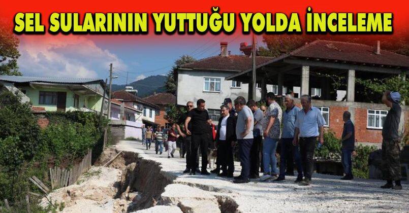 Sel sularının yuttuğu yolda inceleme